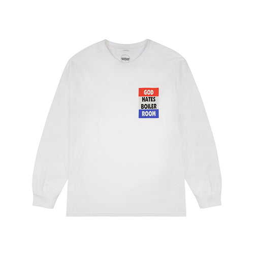 God Hates Boiler Room LS T-Shirt White