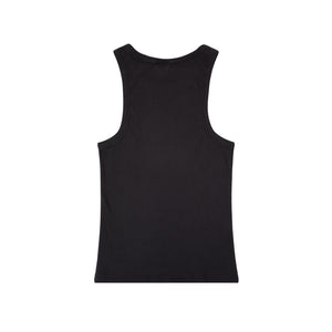 Garment Dyed Ribbed Tank Black