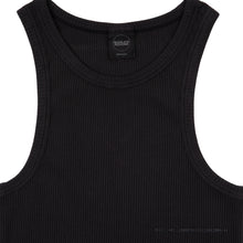 Garment Dyed Ribbed Tank Black