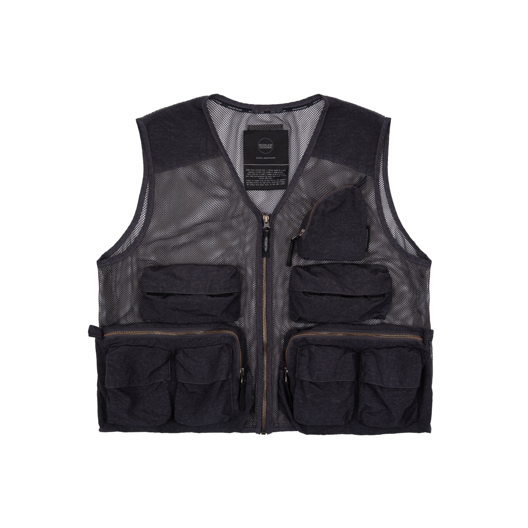 Mesh Cargo Vest Black