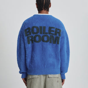 Shaggy Knit Crew Blue