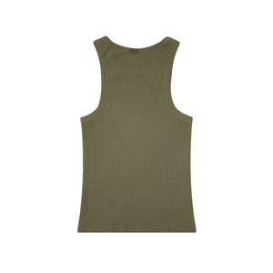 Garment Dyed Ribbed Tank Olive