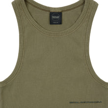 Garment Dyed Ribbed Tank Olive