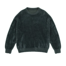 Shaggy Knit Crew Black