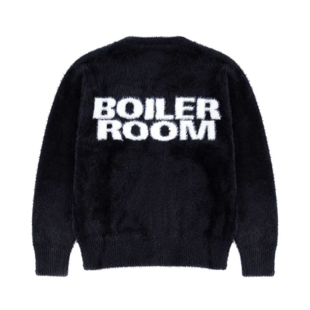 Hairy Cardigan Black