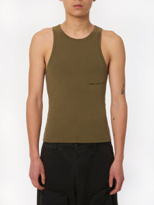 Garment Dyed Ribbed Tank Olive