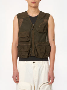 Mesh Cargo Vest Olive