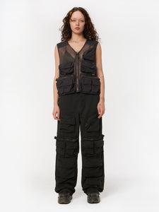 Mesh Cargo Vest Black