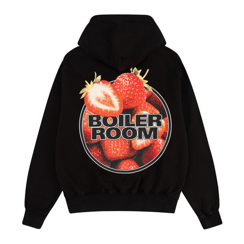 Strawberry Logo Hood Black